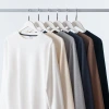 Waffle long-sleeved T-shirt for men, American loose T-shirt top for men, autumn solid color Japanese-style base layer for young people details Picture
